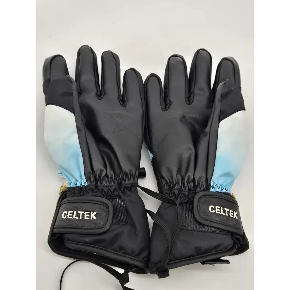 Celtek Maya Overcuff Snowboard Ski Gloves Kit N Play Rainbow Cat Kawaii Sz M